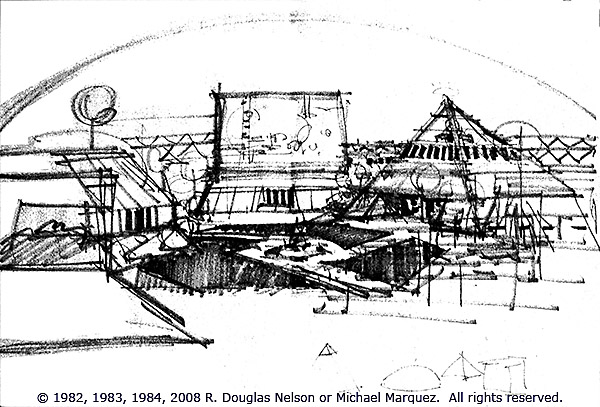 Center3BuildingsCourt_Sketch1